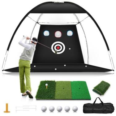 Imagem de Rede de Golfe Tosoze 3 x 2 m com Kit de Treino, Tapete e Bolas com Tee
