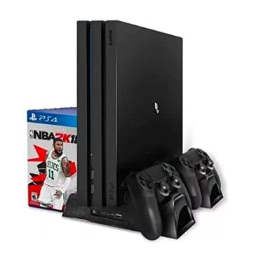 Imagem de Suporte Base Cooler Para Ps4 Slim/Pro/Base Com Carregador Duplo De Controle