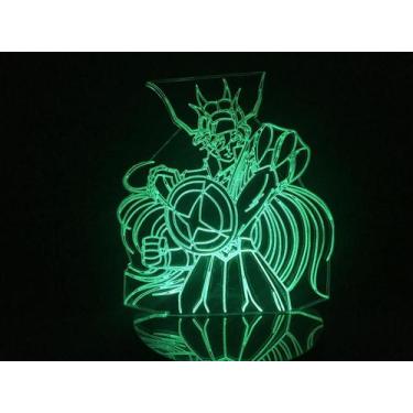 Imagem de Luminária Led 3D Shiryu De Dragão Cavaleiros Do Zodíaco Cdz - Geeknari