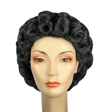 Imagem de Lacey Wigs Peruca vitoriana preta dos anos 1870