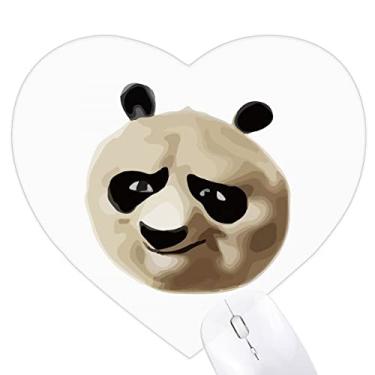 Imagem de Panda Grande Gato Chinês Animal Adorável Coração Mousepad Tapete de Borracha Jogo Escritório