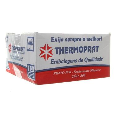 Imagem de Marmitex de Alumínio nº 8 Máquina com Capacidade de 850ml com Tampa de Alumínio Caixa com 100 Unidades Thermoprat