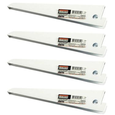 Imagem de Kit 4 Suporte para Trilho Duplo em Aço Branco 17cm - Starfer