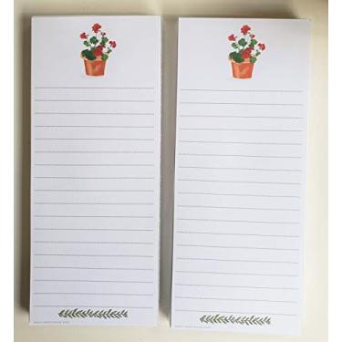 Imagem de GERANIUMS Blocos de notas para geladeira - Conjunto de duas almofadas