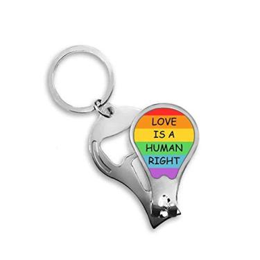 Imagem de Chaveiro abridor de cortador de unhas LGBT bandeira arco-íris lésbica gay chaveiro tesoura