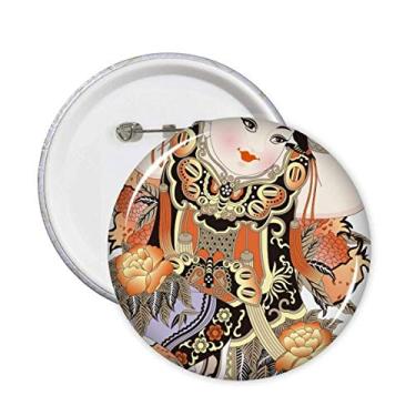 Imagem de China Ano Novo Chinês Padrão Imagem Pinos Emblema Botão Decoração Acessório 5pcs