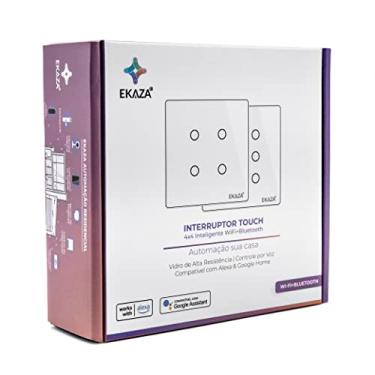 Imagem de Interruptor de Parede 4x4 com 4 Botões e Wifi+BLE, Preto, EKAZA
