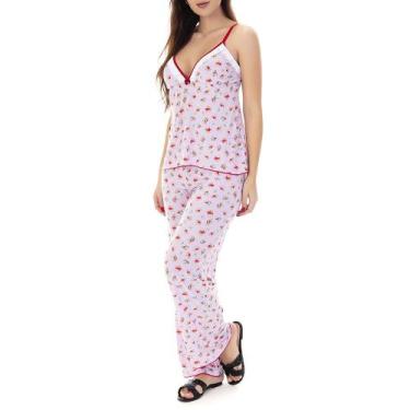 Imagem de Pijama Longo Regata Alça Estampado - Donna