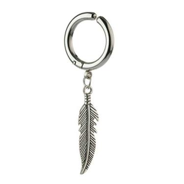 Imagem de Brinco de Pressão Pingente Penas - 1 peça (Não é o par)