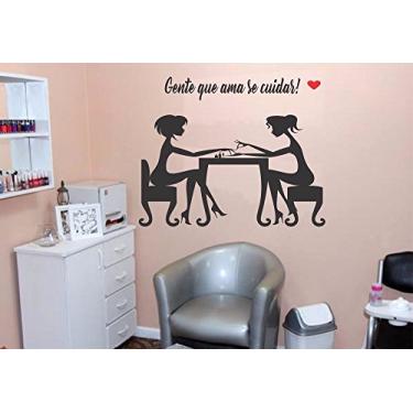 Imagem de Adesivo Para Salão Decoração Manicure + Frase