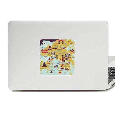 Imagem de Adesivo de vinil Paster para laptop com mapa de Hong Kong Sightseeing China