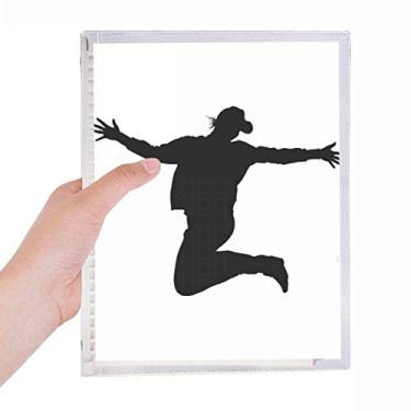 Imagem de Caderno de Educação Física Jumping Sports com folhas soltas e diário recarregável