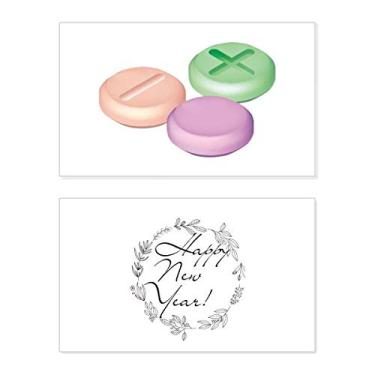Imagem de Pill Health Care Products Pattern New Year Festival Greeting Card Bless Message Gift