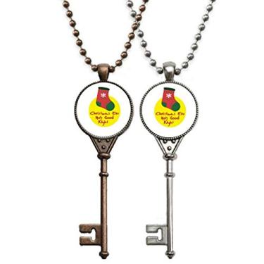Imagem de OFFbb-USA Christmas Eve Dreams Holy Key Colar Pingente Joias Decoração de Casal