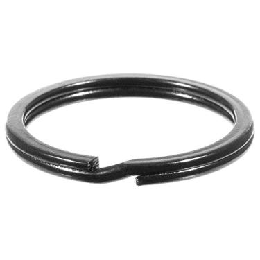 Imagem de Chaveiros divididos de 2,54 cm da West Coast Paracord – Cores pretas e prateadas – Vários – Joias, faça você mesmo, materiais de escritório e mais, Preto, 5 Pack, 1