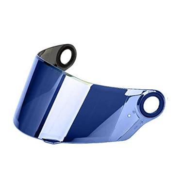 Imagem de Viseira Capacete LS2 FF358 396 - Helt Strada Texx Double Vision FW3 GT Azul iridium Alta Qualidade Importada