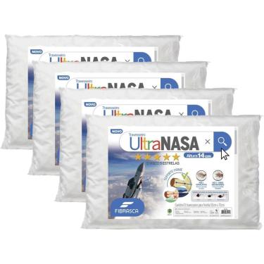 Imagem de Kit 4 Travesseiros Ultra Nasa para Fronha Branco Fibrasca
