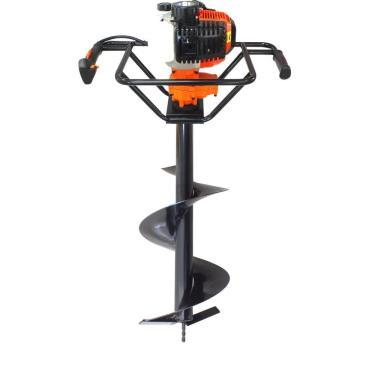 Imagem de Perfurador de Solo Vulcan Trent VPS520 2T 52cc 2,5hp á Gasolina de Alta Durabilidade e Broca Resistente de 80x30cm Com Pino Trava Ideal Para Plantio