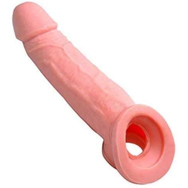 Imagem de Capa Peniana Transparente com Veias Salientes e Glande Ca03 capa peniana extensora brinquedos sexuais masculinosCapas para Pênis