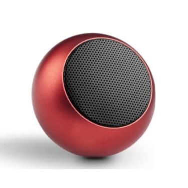 Imagem de Mini Caixa de Som Bluetooth Metal Amplificada Mini Speaker 3w (Vermelho)