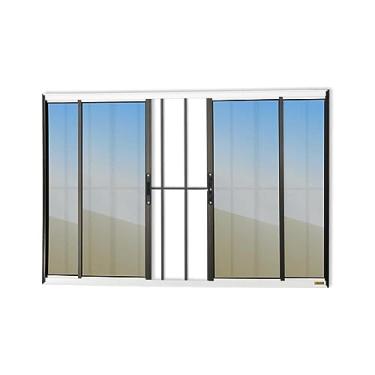 Imagem de Janela Confort 4 Folhas com Grade Vidro Reflex 100cm x 100cm Brimak Mix Preto