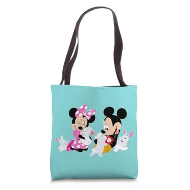 Imagem de Disney Mickey and Minnie Mouse Easter Bunnies Turquoise Tote Bag
