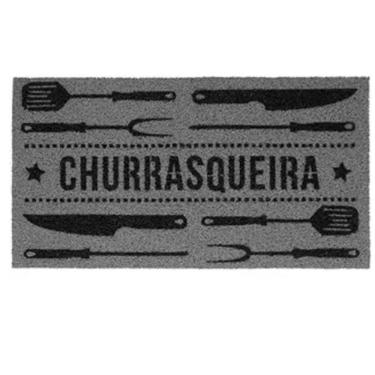 Imagem de Capacho Tapete 40 X 75cm Churrasqueira Cinza Kapazi 