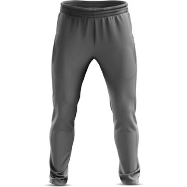 Imagem de Calça Slim Masculina Feminina Jogger Poliéster Elastano Esportiva Dry Fit Com Bolso (XGG, Cinza)