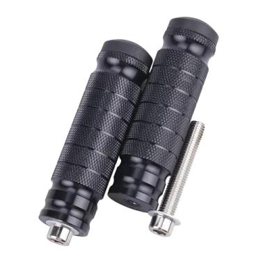 Imagem de menolana Apoio para os pés traseiro da motocicleta, 2 peças, descanso para o pé do passageiro, parafusos de 8mm, substituição antiderrapante, pedal do assento, preto