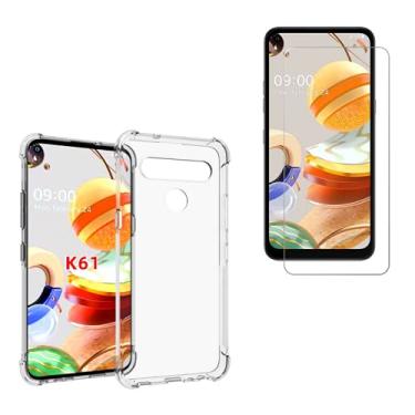 Imagem de Kit Capa Capinha Anti Queda + Película Vidro Compatível LG K61
