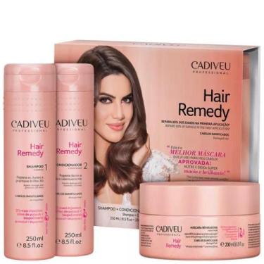 Imagem de Cadiveu Hair Remedy Kit Shampoo 250ml + Condicionador 250ml + Máscara