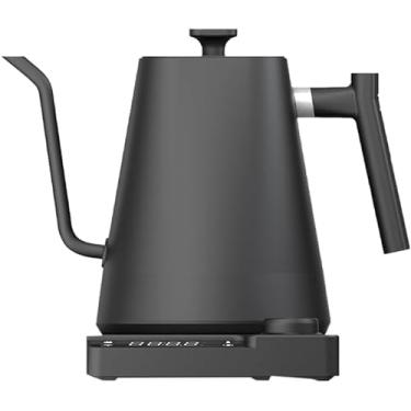 Imagem de Chaleira elétrica preta para café, casa, temperatura constante, boca fina, pescoço de ganso, água quente