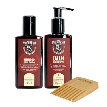 Imagem de Muchacho, Kit Shampoo para Barba + Balm para Barba + Pente Garfo - Muchacho Classic Frasco - Mesmo Produto, nova embalagem