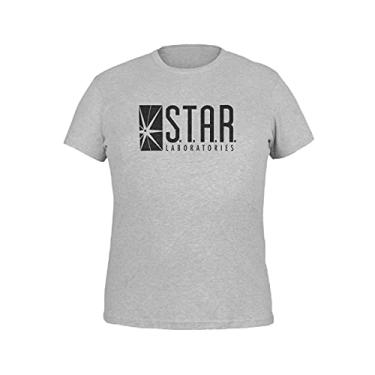Imagem de Camiseta Estampada Star Labs Camisa Masculina Cinza Tamanho:P