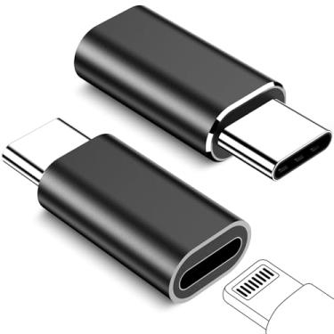 Imagem de NZGEY Adaptador Lightning fêmea para USB C macho 2 unidades, suporta carregamento rápido e transferência de dados de 60 W PD, adaptador USB C para Lightning para iPhone 15 Pro Max Plus, Samsung, iPad
