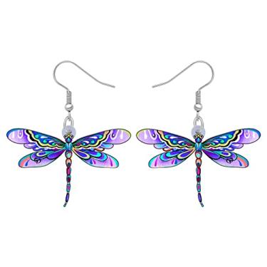 Imagem de DALANE Brincos de libélula fofos de acrílico pendentes para mulheres, meninas, crianças, pingentes de festa, joias de verão, Medium, Acrílico, Sem pedra preciosa