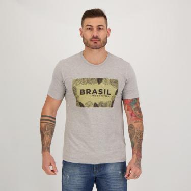 Imagem de Camiseta Brasil Tropical Cinza-Unissex