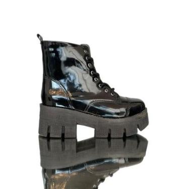 Imagem de Bota Tratorada Preta Verniz-Feminino