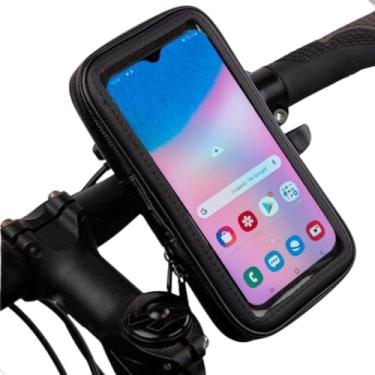 Imagem de Suporte Capa Celular Bike Moto Com Case A Prova D´Água Ajustável Proteção Celular Bicicleta Com Ângulo De 360° Mundo Compras