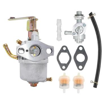 Imagem de Hippotech Substituição de carburador para motor gerador Champion Power 1400 1800 watt 80cc 42432 12.131000.01-02 42436 100403 com kit de válvula de desligamento de filtro de combustível