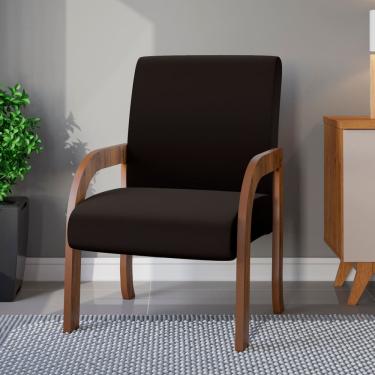 Imagem de Poltrona Decorativa Siggy Imbuia/Barroco - Casa Giulia