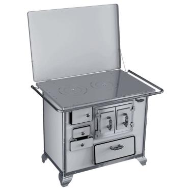 Imagem de Fogão a Lenha N2 Gabinete Porta Dupla L/d Branco