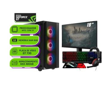 Imagem de PC Gamer Alligator Shop Intel Core i5 3470, GeForce GT 730 4GB, Memoria 8GB DDR3, SSD 480GB, Monitor 19 Polegadas