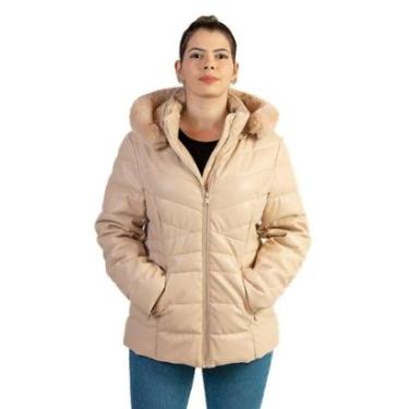 Imagem de Jaqueta Facinelli Puffer Microfibra Feminina 620278 Bege-Feminino