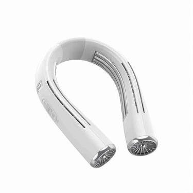 Imagem de AloveH Ventilador de pescoço com placa de resfriamento, bateria recarregável USB-C de 6000 mAh, ventilador usável, ar condicionado de pescoço, refrigerador de pescoço para mulheres e homens, viagens,