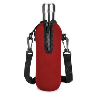 Imagem de Linkidea Suporte de garrafa de água de neoprene com alça compatível com S'well, Koodee, MIRA garrafa em forma de cola de 500 ml, suporte de bolsa isolada para garrafa de água com alça de ombro,