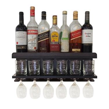 Imagem de Barzinho de Parede Para Sala Compacto Porta Copos Porta Taças PR