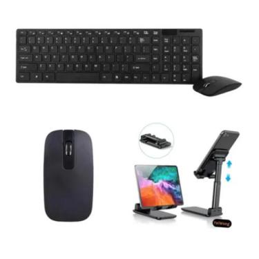 Imagem de kit teclado + suporte+ mouse para Galaxy S6 lite 10,4 - multi qualilid