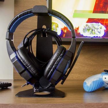 Imagem de Suporte para Fone de Ouvido Tipo Pedestal Mesa - Aço - Preto - Maxx Di