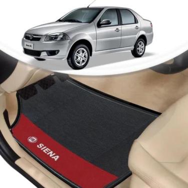 Imagem de Tapete Borracha Automotivo Fiat Siena Lado Vermelho - CAPA SHOP, Verme